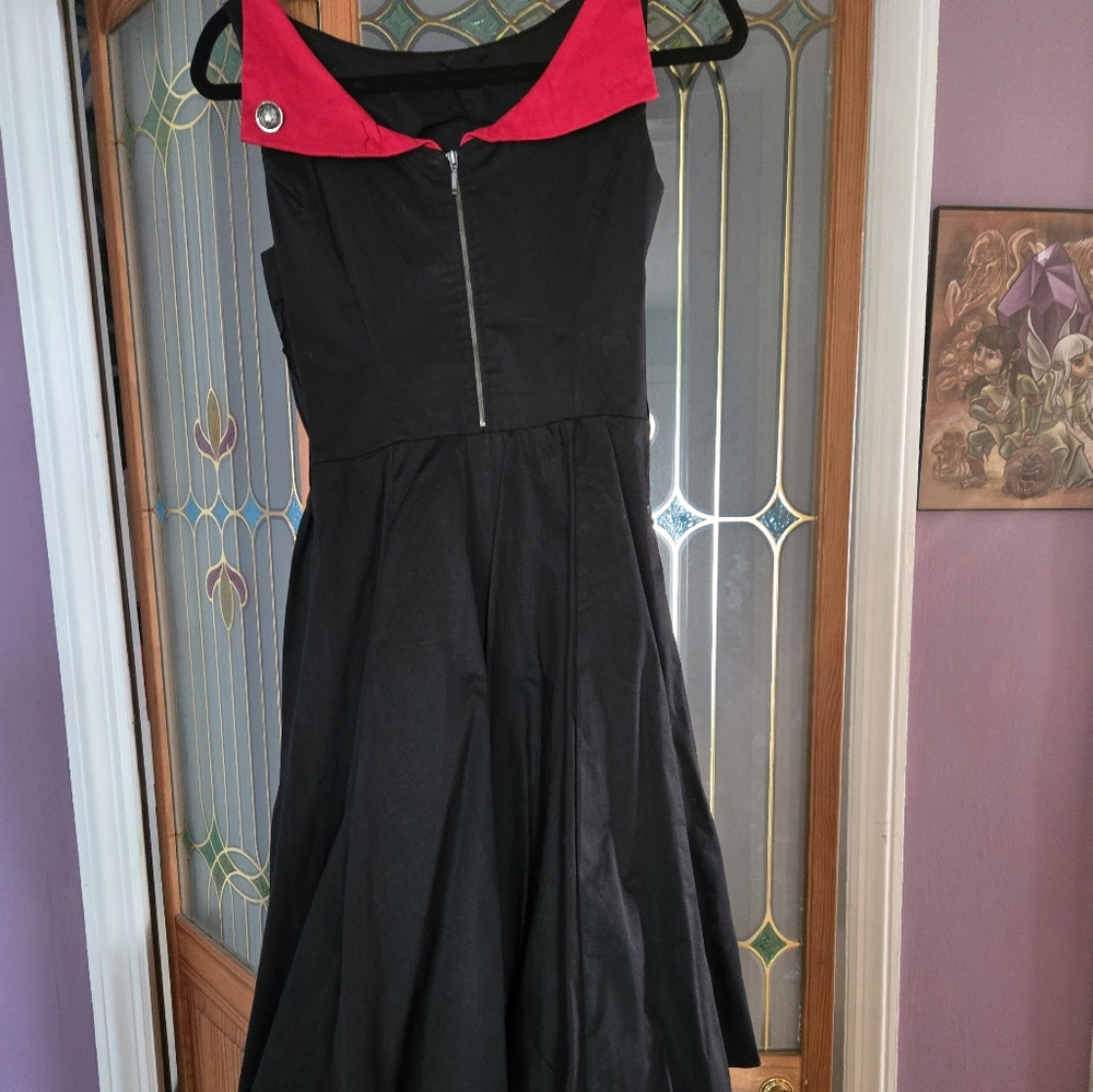 Chic Black and Red High Low Dress